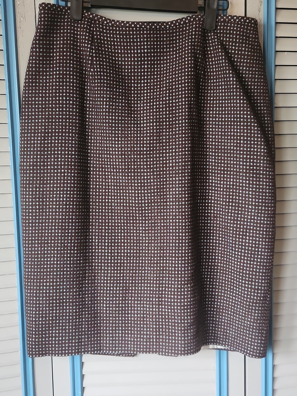 Liz Claiborne Brown Blue Textured Skirt